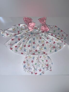 Cecil and Lou Infant Girl Dress with Matching Diaper Cover